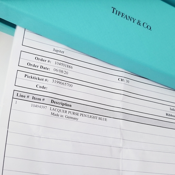 ❗Tiffany and Co Blue Glossy Enamel Pen with Gold Accents❗ - Picture 7 of 7